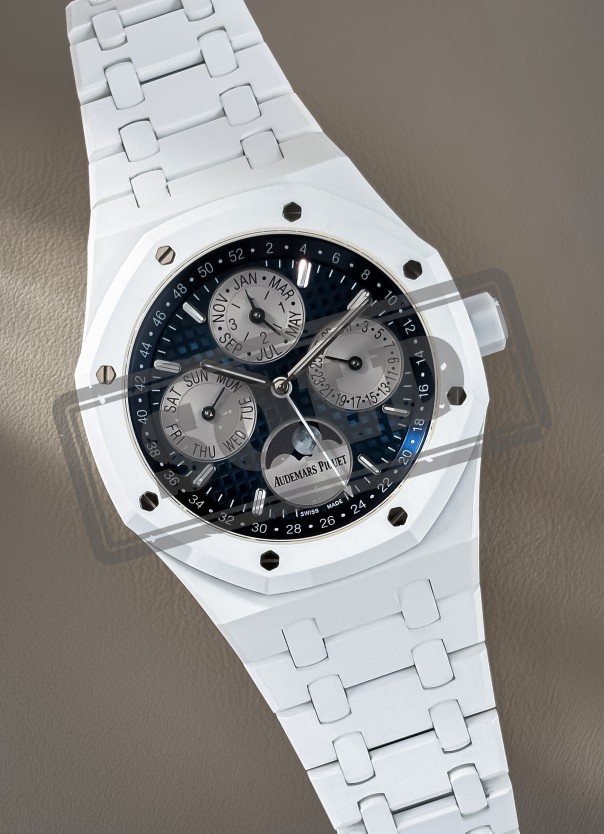 AUDEMARS PIGUET ROYAL OAK PERPETUAL CALENDAR WHITE CERAMIC